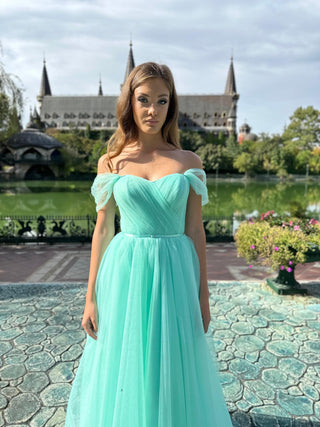 Fairy Ethereal Tulle Gown in Mint Green - In Stock - Dresses Dioma
