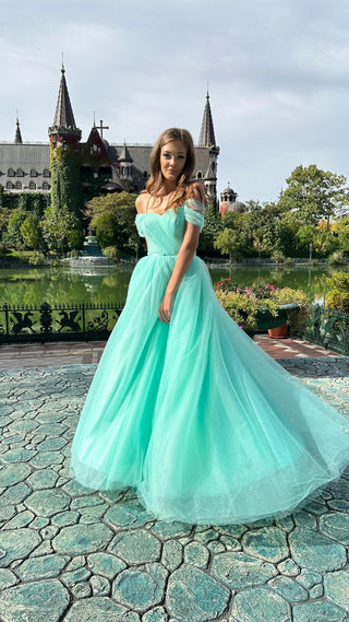 Fairy Ethereal Tulle Gown in Mint Green - In Stock - Dresses Dioma