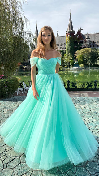 Fairy Ethereal Tulle Gown in Mint Green - In Stock - Dresses Dioma
