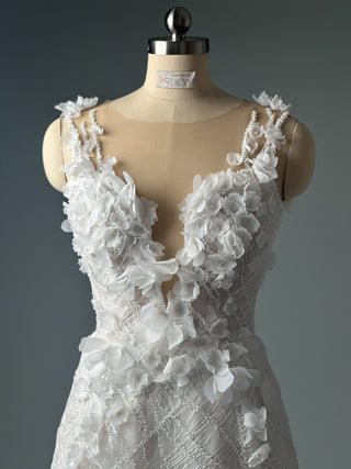 Short Floral Lace Wedding Dress Bridal Mini