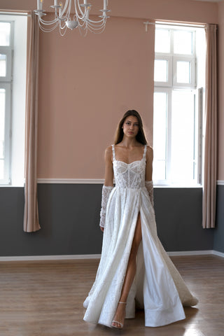 Modern Lace A-line Wedding Gown CELINE