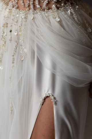 Sexy Open Back wedding dress deep V - Dresses Dioma