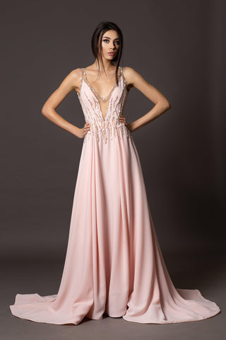 Unique Beaded wedding dress in pink - Dresses Dioma