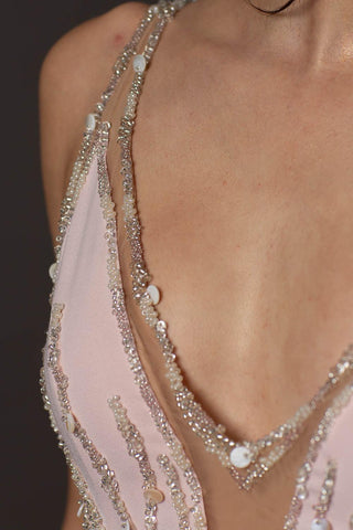 Unique Beaded wedding dress in pink - Dresses Dioma