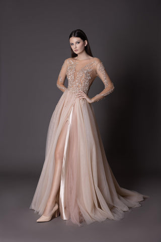 Romantic Gown in Gold - In Stock - Dresses Dioma